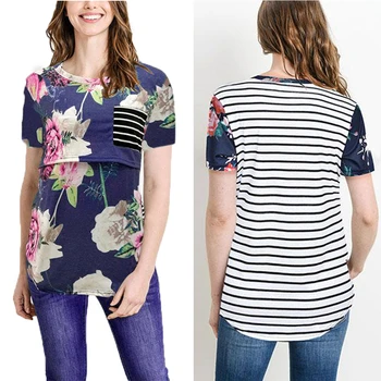 Fashion Women Maternity Nursing T-shirt Short Sleeves Pregnancy Floral Print Tops Summer S-2XL
Fashion Women Maternity Nursing T-shirt Short Sleeves Pregnancy Floral Print Tops Summer S-2XL