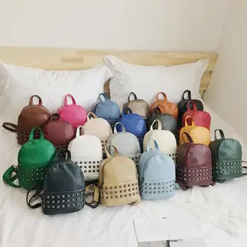 21 Colors Fashion Rivet Zipper Backpack Women PU Leather Casual Backpacks Female Ladies Simple Girls Book Shoulder Schoolbags
21 Colors Fashion Rivet Zipper Backpack Women PU Leather Casual Backpacks Female Ladies Simple Girls Book Shoulder Schoolbags
