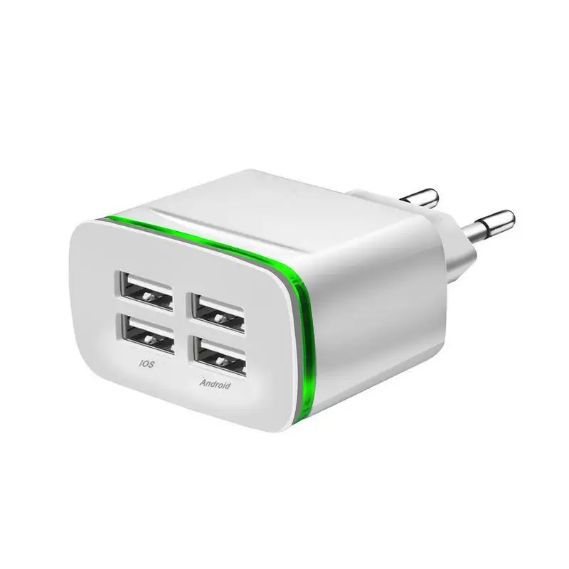 EU Plug Charging Head 4 USB Port 5V 4A 20W Mobile Phone Charger Smart Pad Charging Head Bin
EU Plug Charging Head 4 USB Port 5V 4A 20W Mobile Phone Charger Smart Pad Charging Head Bin