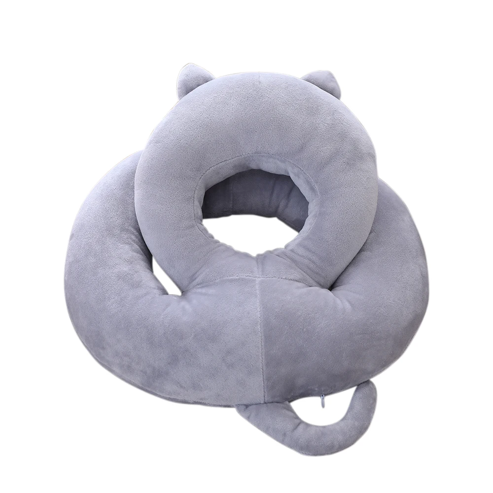 

Double Layer Desk Nap Pillow with Arm Rest Plush Face Down Headrest Pillow Soft PP Cotton Sleeper Back Support Cushion