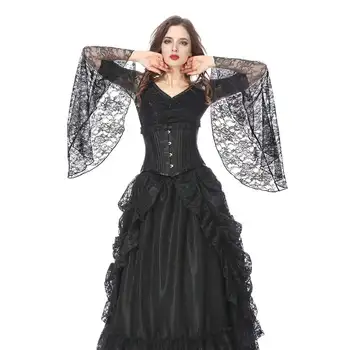 Darkinlove Women's Jacquard & Lace Short Goth Top TW150
Darkinlove Women's Jacquard & Lace Short Goth Top TW150