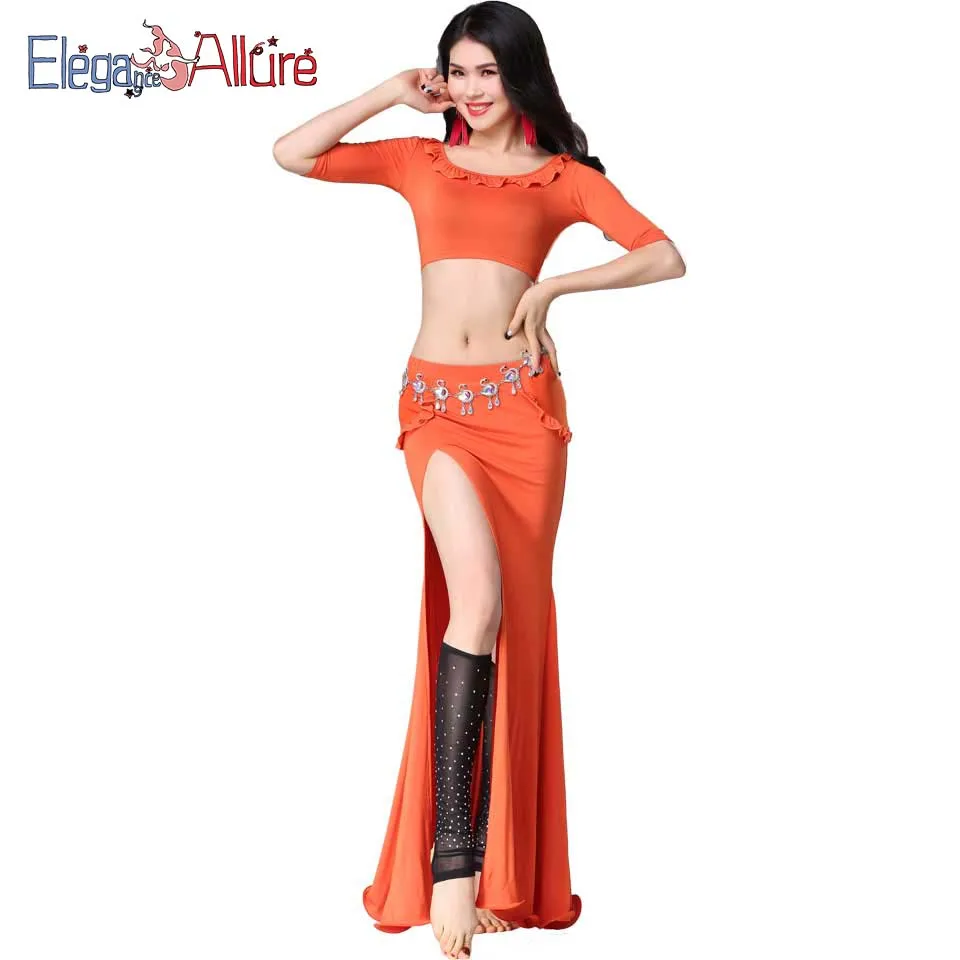 E&A 2019 New Belly Dance Costume Set Beginner Outfits Women Dance Clothes Lady Practice Wear Top and Skirt Set Performance Suits 
E&A 2019 New Belly Dance Costume Set Beginner Outfits Women Dance Clothes Lady Practice Wear Top and Skirt Set Performance Suits
