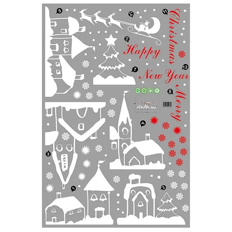Christmas Removable Ball Vinyl Home Window Stickers Pvc Sticker Decor 60x90cm (white (snow city))
Christmas Removable Ball Vinyl Home Window Stickers Pvc Sticker Decor 60x90cm (white (snow city))