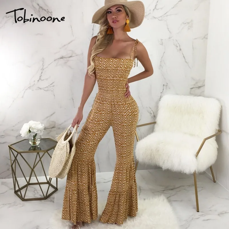 Tobinoone Bohemian floral print women jumpsuit romper Spaghetti strap summer beach long overalls Casual female playsuit jumpsuit
Tobinoone Bohemian floral print women jumpsuit romper Spaghetti strap summer beach long overalls Casual female playsuit jumpsuit