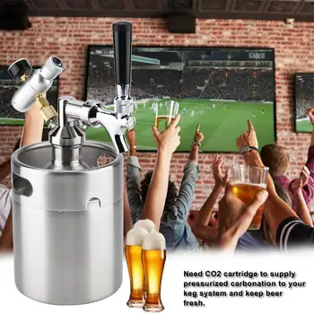 Household 2L Mini Stainless Steel Keg with Faucet Pressurized Home Brewing Craft Beer Dispenser System High-quality
Household 2L Mini Stainless Steel Keg with Faucet Pressurized Home Brewing Craft Beer Dispenser System High-quality
