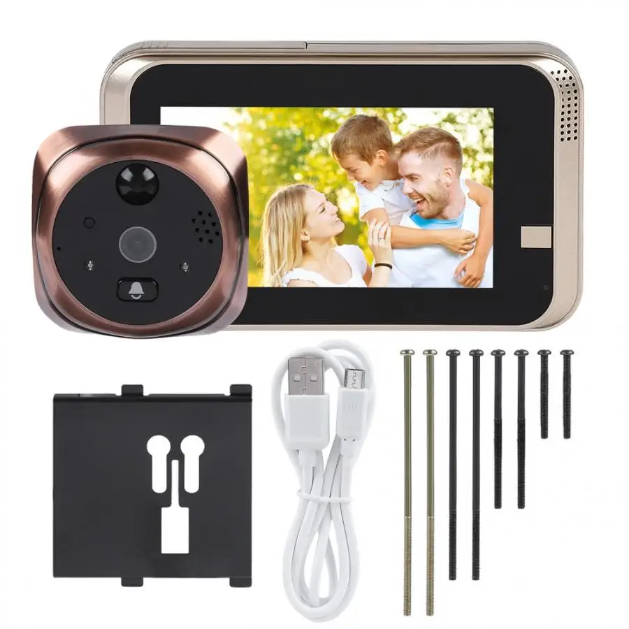 deurbel met camera 720P 4.3inch HD Screen WiFi Smart Peephole Viewer Doorbell Home Visible Intercom Doorphone smart doorbell
deurbel met camera 720P 4.3inch HD Screen WiFi Smart Peephole Viewer Doorbell Home Visible Intercom Doorphone smart doorbell