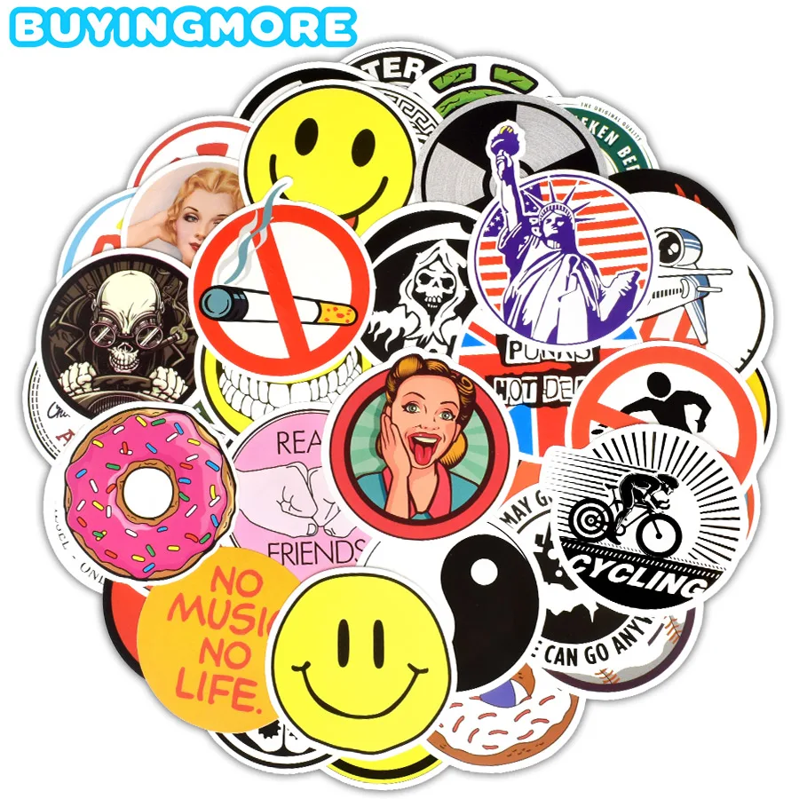 50 PCS Circle Style Cartoon Sticker Toys for Children Anime Funny Waterproof Mixed Stickers to DIY Laptop Skateboard Car Luggage
50 PCS Circle Style Cartoon Sticker Toys for Children Anime Funny Waterproof Mixed Stickers to DIY Laptop Skateboard Car Luggage
