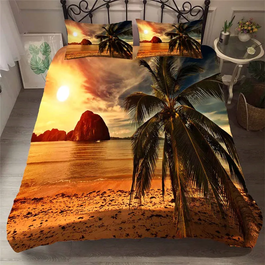 Bedding Set 3D Printed Duvet Cover Bed Set Beach Coconut Tree Home Textiles for Adults Bedclothes with Pillowcase #HL36
Bedding Set 3D Printed Duvet Cover Bed Set Beach Coconut Tree Home Textiles for Adults Bedclothes with Pillowcase #HL36