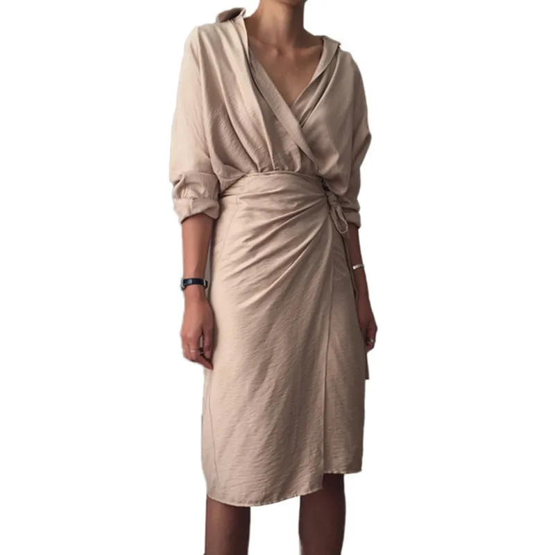 Oversized Cotton And Linen Dress Summer 2019 Woemn Khaki Shirt Dress Warp Loose Casual Dress Ladies Long Sleeve Dresses Women
Oversized Cotton And Linen Dress Summer 2019 Woemn Khaki Shirt Dress Warp Loose Casual Dress Ladies Long Sleeve Dresses Women