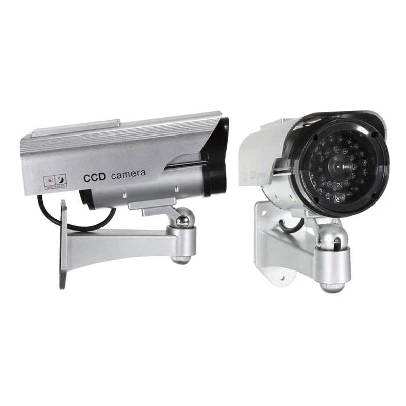 2X Quality Solar Powered Dummy Surveillance Red LED Light Security CCTV Camera Silver
2X Quality Solar Powered Dummy Surveillance Red LED Light Security CCTV Camera Silver