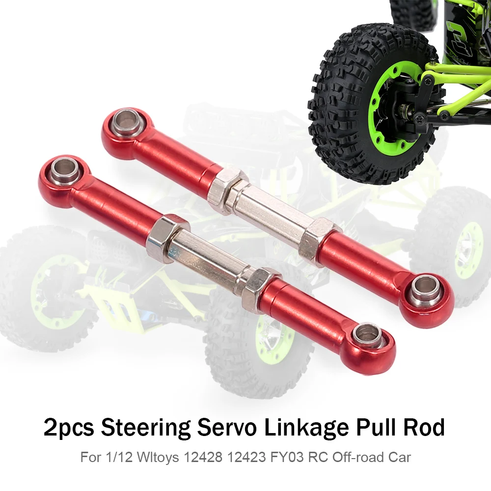 2pcs Steering Servo Linkage Pull Rod Metal for 1:12 Wltoys 12428 12423 FY03 Hopup Parts Off-road RC Car RC Crawler
2pcs Steering Servo Linkage Pull Rod Metal for 1:12 Wltoys 12428 12423 FY03 Hopup Parts Off-road RC Car RC Crawler