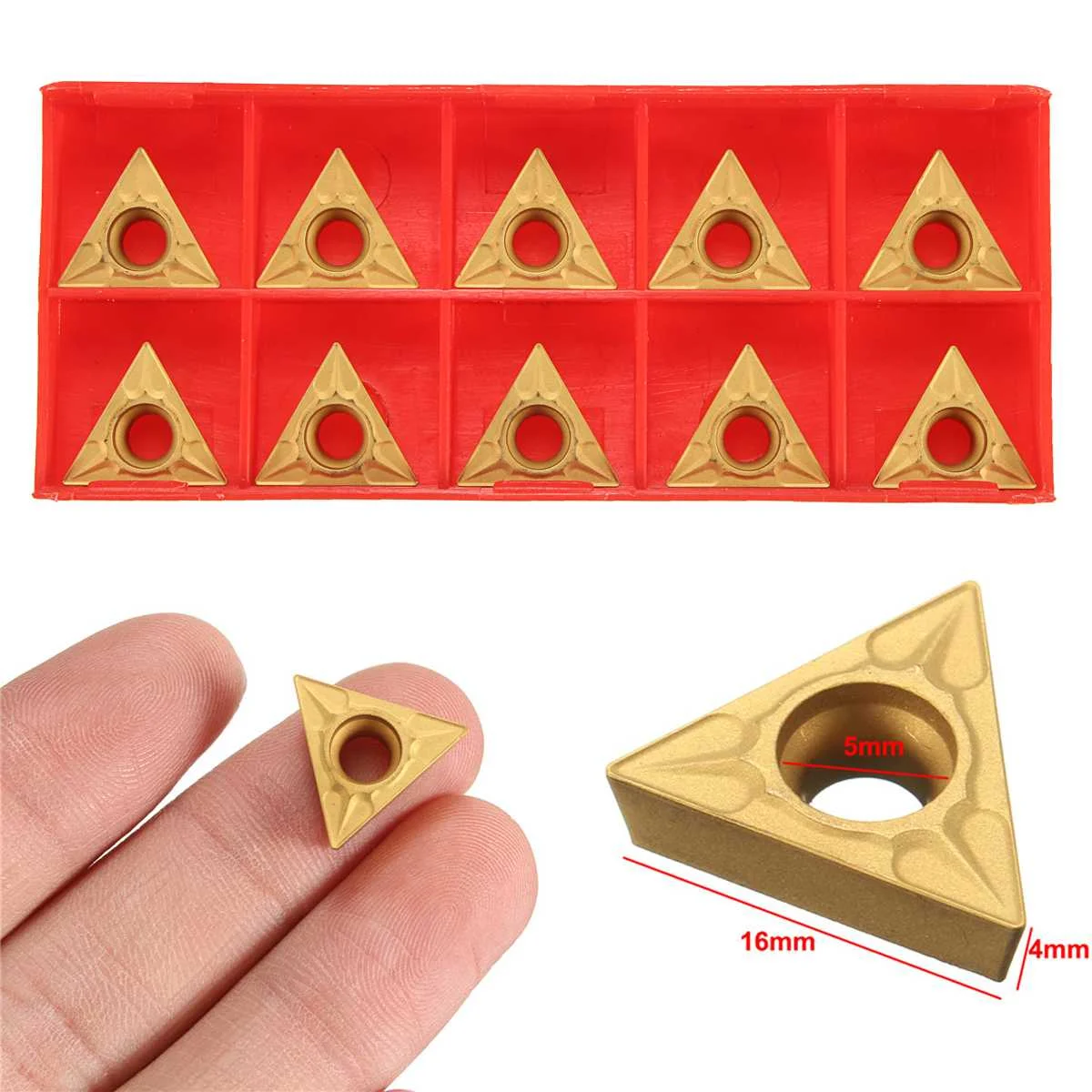 WOLIKE 10Pcs TCMT 16T304 Triangular Tungsten Steel Carbide Inserts Blades Turning Tool
WOLIKE 10Pcs TCMT 16T304 Triangular Tungsten Steel Carbide Inserts Blades Turning Tool