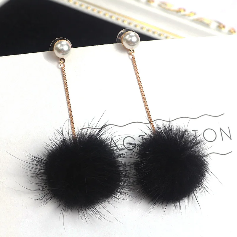 Korean Fashion New Mink Long Drop Earrings Cute Romantic Tassel Feather Hair Ball Dangle Earring Luxury Jewelry Gifts for Women
Korean Fashion New Mink Long Drop Earrings Cute Romantic Tassel Feather Hair Ball Dangle Earring Luxury Jewelry Gifts for Women