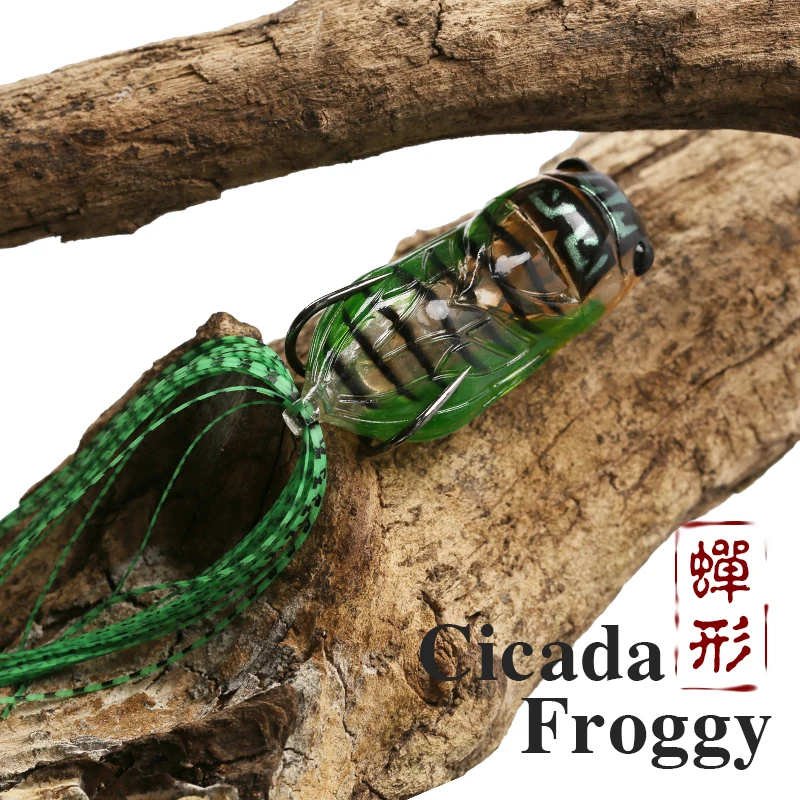TSURINOYA Frog LY21 Cicada Froggy 15.5g 65mm Artificial Soft Popper Fishing Lure Topwater Frogs Baits Snakehead
TSURINOYA Frog LY21 Cicada Froggy 15.5g 65mm Artificial Soft Popper Fishing Lure Topwater Frogs Baits Snakehead