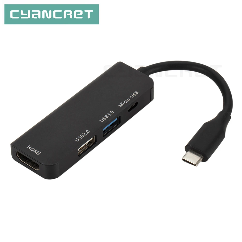 Type C Adapter USB C to HDMI USB 3.0 with Micro USB Charging HUB Docking station Converter for Macbook Google Chromebook Pixel
Type C Adapter USB C to HDMI USB 3.0 with Micro USB Charging HUB Docking station Converter for Macbook Google Chromebook Pixel