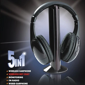 High Quality 5 In 1 Wireless Headphones Watch Tv Earphone Cordless Headset For MP3 PC Stereo TV FM
High Quality 5 In 1 Wireless Headphones Watch Tv Earphone Cordless Headset For MP3 PC Stereo TV FM