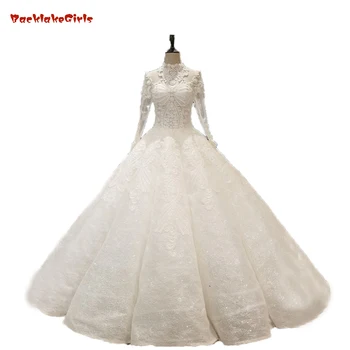 Vestido De Casamento 2018 Lace Long Sleeve Wedding Dress Luxury Sparky Bride Dress With Veils Ball Gown Princesa Wedding Gowns
Vestido De Casamento 2018 Lace Long Sleeve Wedding Dress Luxury Sparky Bride Dress With Veils Ball Gown Princesa Wedding Gowns