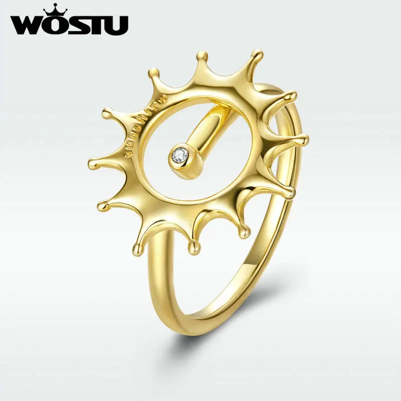 WOSTU Hot Sale Sun Sunshine Rings Gold Color Round Zircon Ring For Women Party Wedding Engagement Style Luxury Jewelry SDTR192
WOSTU Hot Sale Sun Sunshine Rings Gold Color Round Zircon Ring For Women Party Wedding Engagement Style Luxury Jewelry SDTR192
