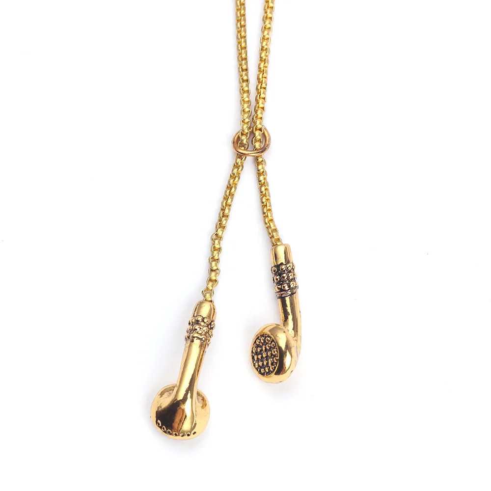 2019 jingyang Hip-hop Fashion Music Headset Earplugs Metal Man Clothes Accessories Necklace jwelry for women pendant Hot Sale
2019 jingyang Hip-hop Fashion Music Headset Earplugs Metal Man Clothes Accessories Necklace jwelry for women pendant Hot Sale