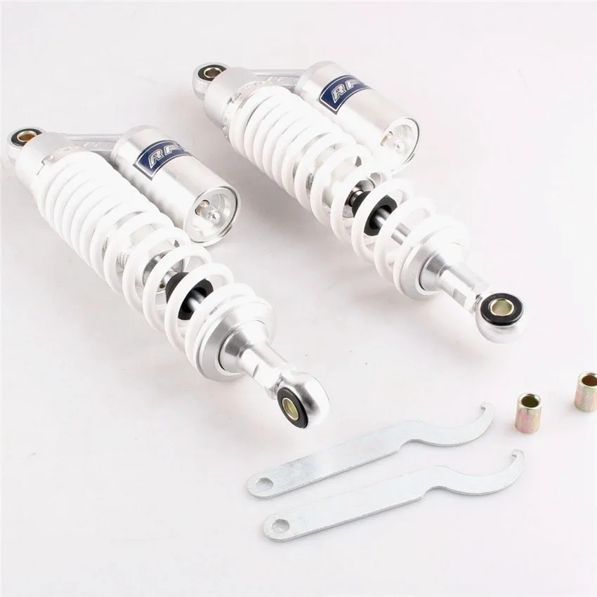 13.5" 340mm Adjustable Air Shocks Absorber Moped Quad Scooter For Honda Suzuki Kawasaki Suzuki White
13.5" 340mm Adjustable Air Shocks Absorber Moped Quad Scooter For Honda Suzuki Kawasaki Suzuki White
