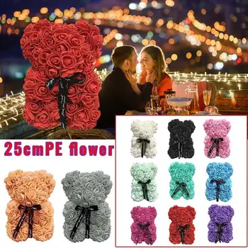 25cm 9 Color Teddy Bear Artificial Rose Flower Wedding Decoration Christmas Gifts For Women Valentines Gift 2019 DropShipping
25cm 9 Color Teddy Bear Artificial Rose Flower Wedding Decoration Christmas Gifts For Women Valentines Gift 2019 DropShipping