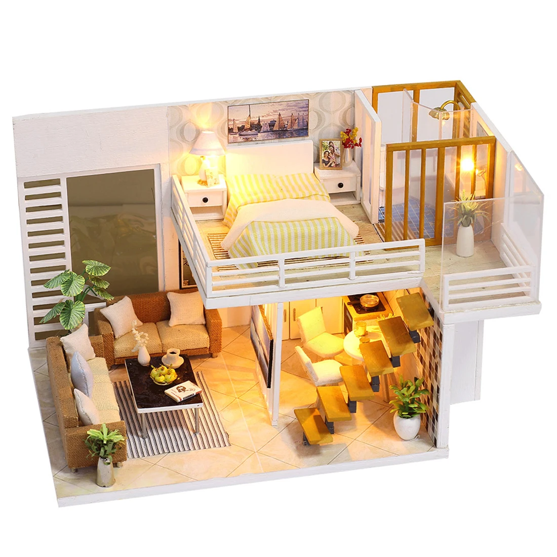 DIY Creative Handmade Theme Wooden Cabin Assembly Building Model Toy Set with Light - Elegant
DIY Creative Handmade Theme Wooden Cabin Assembly Building Model Toy Set with Light - Elegant
