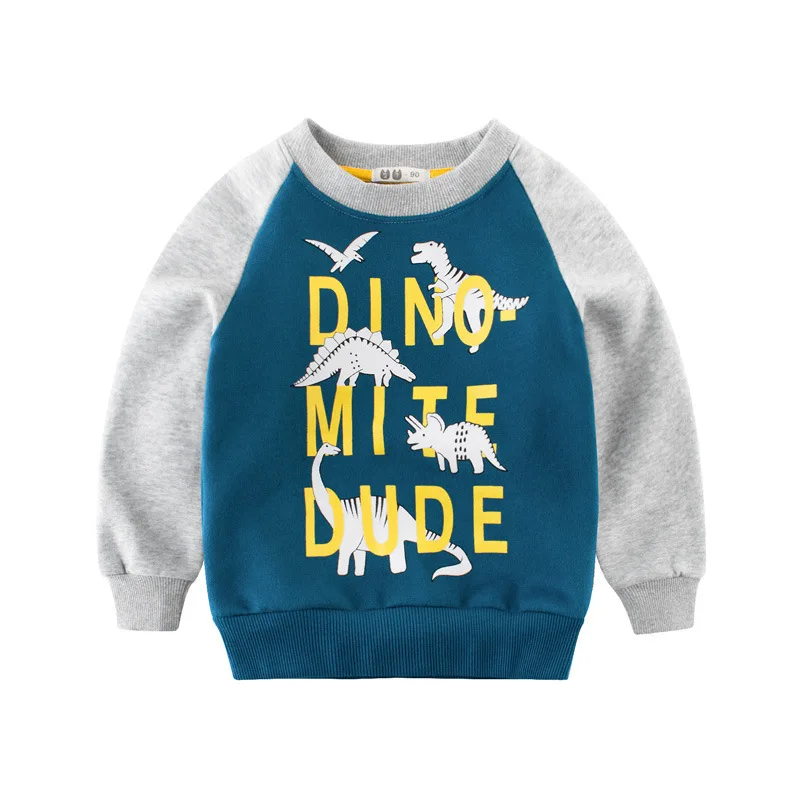 2019 Spring New Children's Casual Pure Cotton Dinosaur Pattern Spell Color Long Sleeve Pullover Sweater
2019 Spring New Children's Casual Pure Cotton Dinosaur Pattern Spell Color Long Sleeve Pullover Sweater