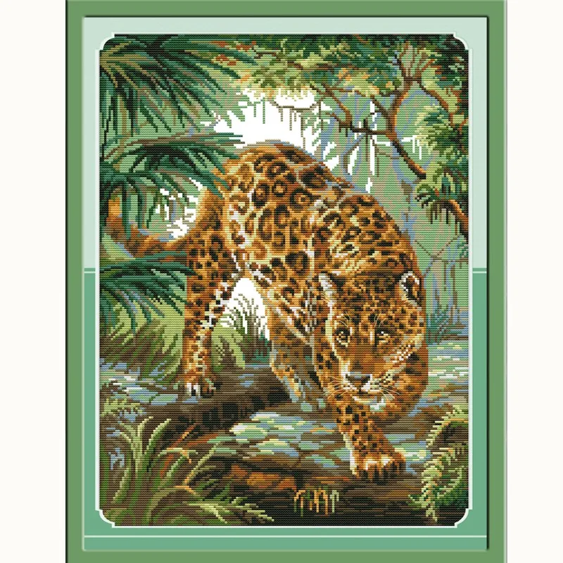 

For Home Decor For Home Decoration DIY Needlework 11CT Printed on Canvas Animal Punto De Cruz DMC Embroidery For Living Room