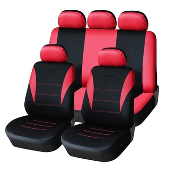 Universal Car Seat Cover 9 Piece Set Interior Accessories Fit Most Black Seat Covers black Red
Universal Car Seat Cover 9 Piece Set Interior Accessories Fit Most Black Seat Covers black Red