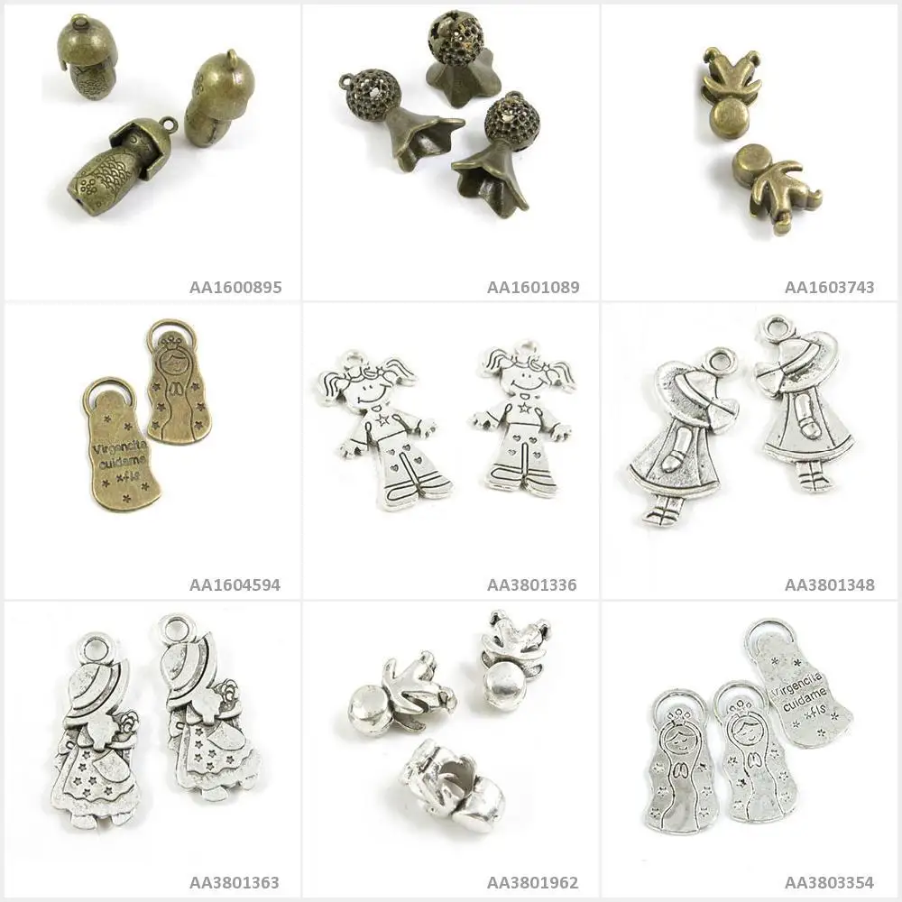 Antique Bronze Silver Tone Jewelry Making Charms Virgencita Cuidame Doll Boy Loose Beads Girl Sunshine Rainy Sunny Beading Craft
Antique Bronze Silver Tone Jewelry Making Charms Virgencita Cuidame Doll Boy Loose Beads Girl Sunshine Rainy Sunny Beading Craft
