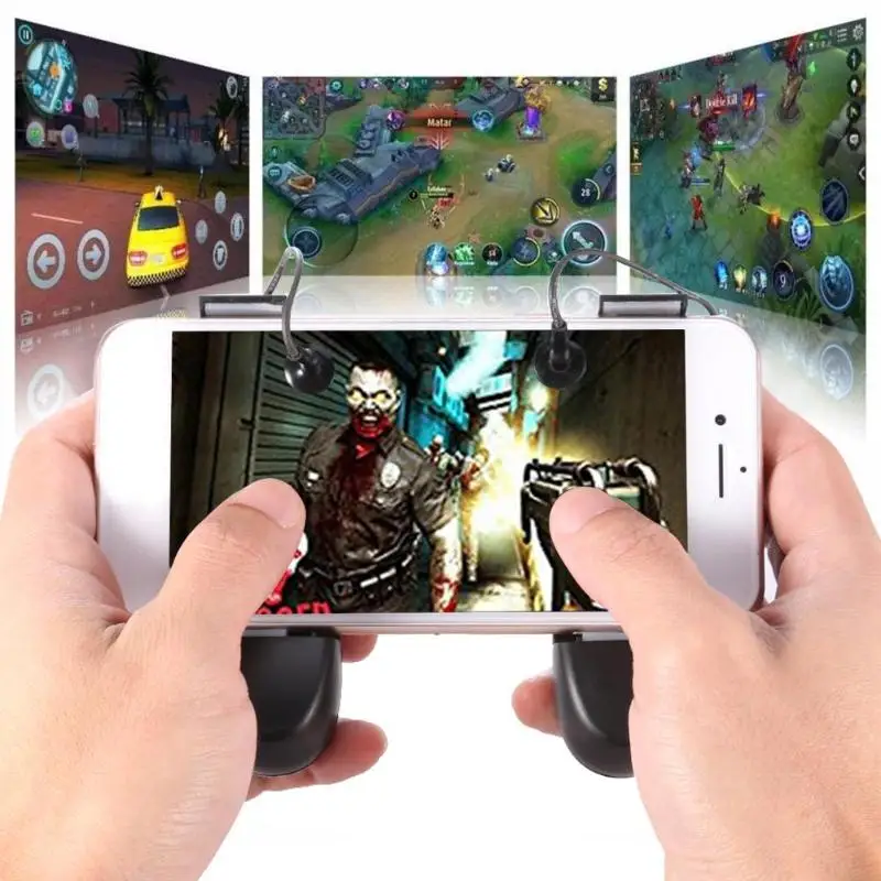 VODOOL 2pcs R8 2 in 1 Mobile Phone Gamepad L1R1 Shooter Fire Trigger Game Pad Handle Controller Joystick for PUBG Shooting Games
VODOOL 2pcs R8 2 in 1 Mobile Phone Gamepad L1R1 Shooter Fire Trigger Game Pad Handle Controller Joystick for PUBG Shooting Games