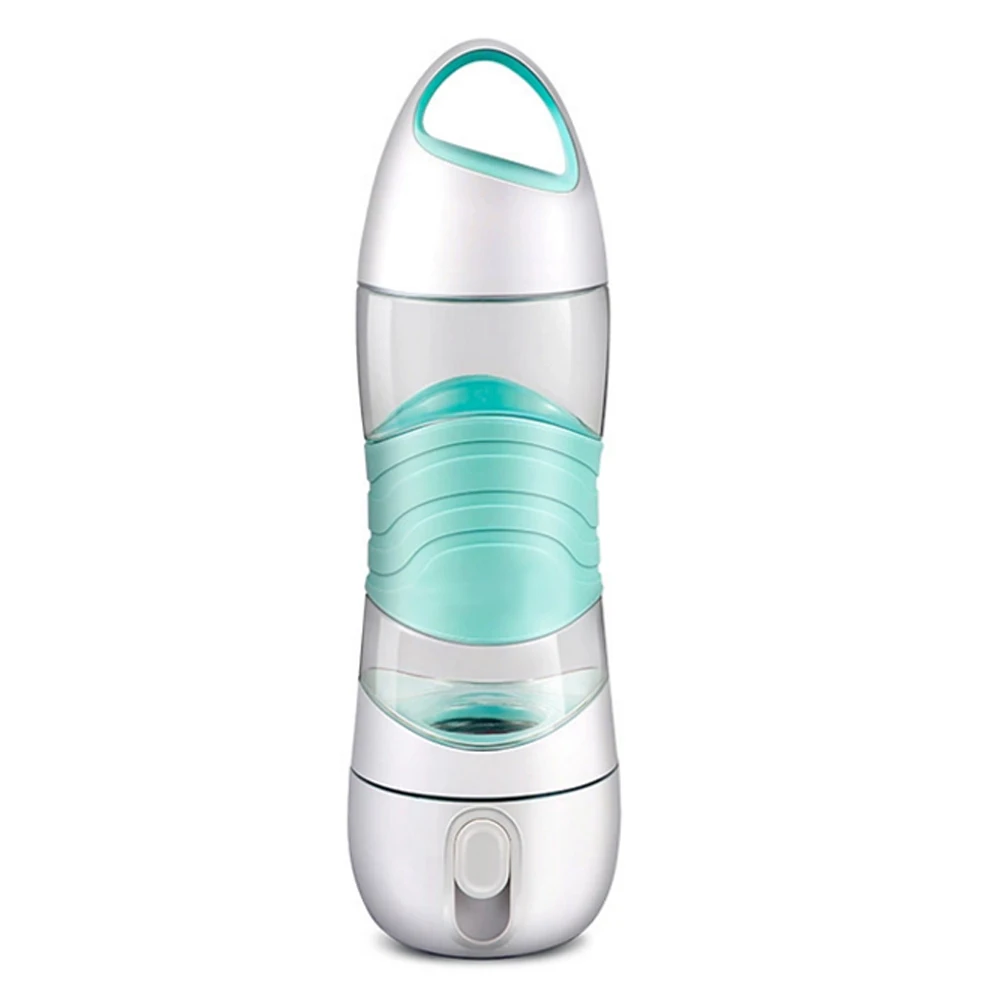 

LICE Humidifier Sports Water Bottle 400ML, Beauty Spray Sport Cup with Smart DIDI Voice Prompts LED Light SOS Alarm Remind Dri