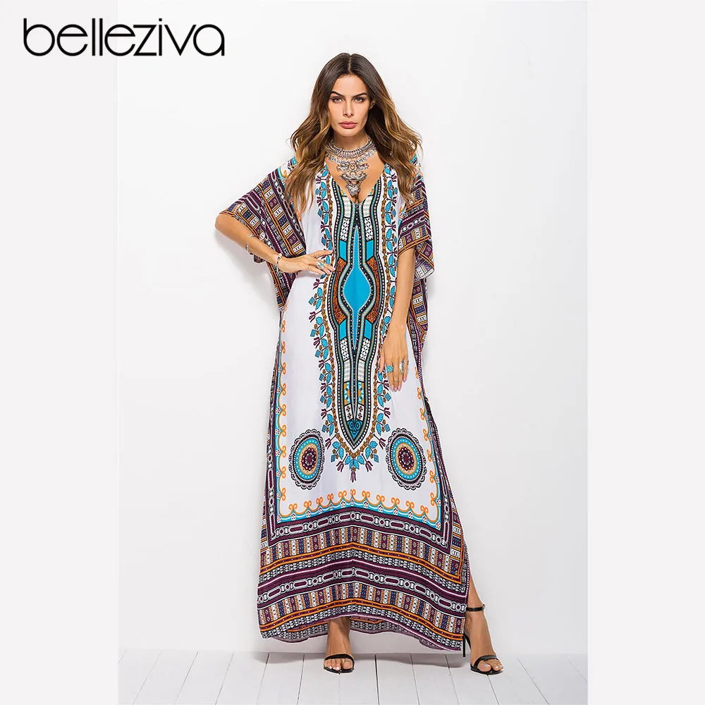 Belleziva Print Beach Cover Up Swimwear Women Beach Wear Kaftan Female Summer Long Beach Dress Loose Beachwear Bathing Suit
Belleziva Print Beach Cover Up Swimwear Women Beach Wear Kaftan Female Summer Long Beach Dress Loose Beachwear Bathing Suit