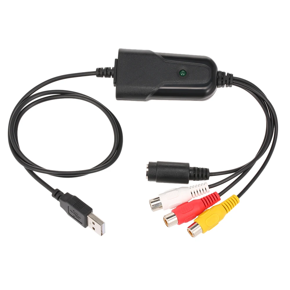 Portable USB 2.0 Video Audio Capture Video Converter Recorder Analog Video Audio to Digital Format for Computer Plug and Play
Portable USB 2.0 Video Audio Capture Video Converter Recorder Analog Video Audio to Digital Format for Computer Plug and Play