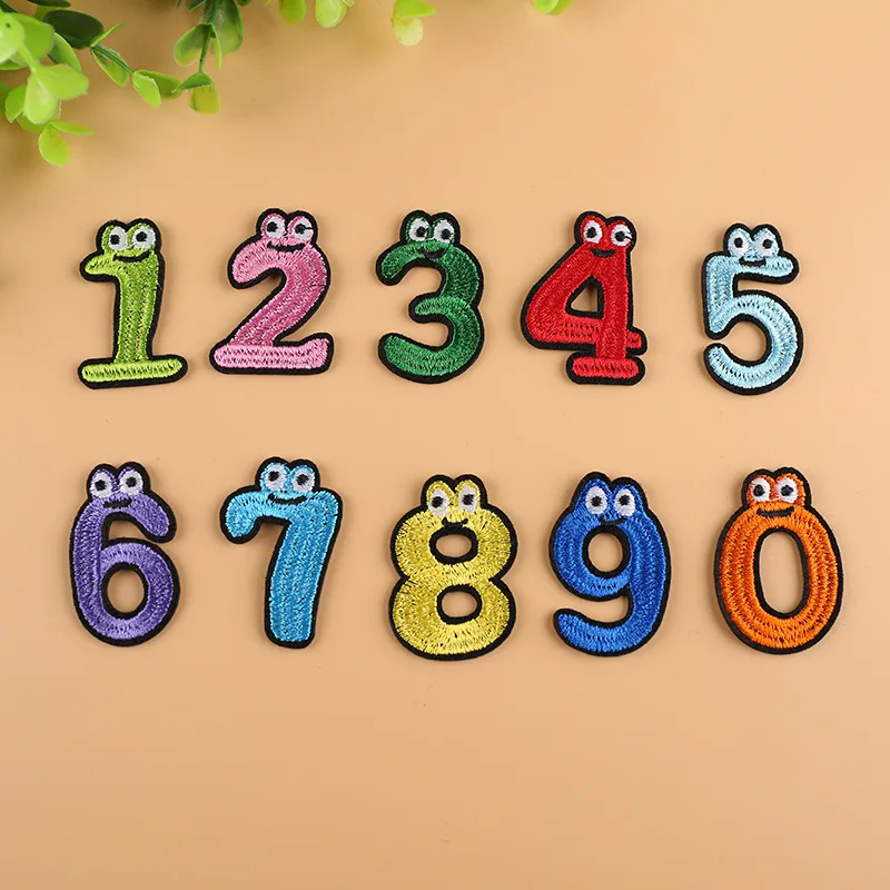 PGY Cartoon Number Patches Word Embroidered Iron on Patch Figure Digit for DIY Stripes Motif Appliques Garment Clothes Badge
PGY Cartoon Number Patches Word Embroidered Iron on Patch Figure Digit for DIY Stripes Motif Appliques Garment Clothes Badge