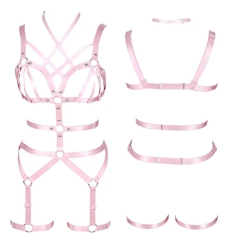 Pink Body Harness Bra for Women Strappy Tops Hollow Out Sexy Lingerie Set Plus Size Elastic Adjust Punk Goth Club Dance Rave
Pink Body Harness Bra for Women Strappy Tops Hollow Out Sexy Lingerie Set Plus Size Elastic Adjust Punk Goth Club Dance Rave