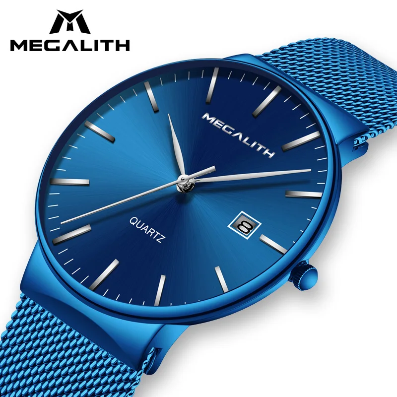 MEGALITH Luxury Brand Men Watches Waterproof Ultra Thin Date Business Clock Male Blue Steel Mesh Strap Quartz Wrist Watch Clock
MEGALITH Luxury Brand Men Watches Waterproof Ultra Thin Date Business Clock Male Blue Steel Mesh Strap Quartz Wrist Watch Clock