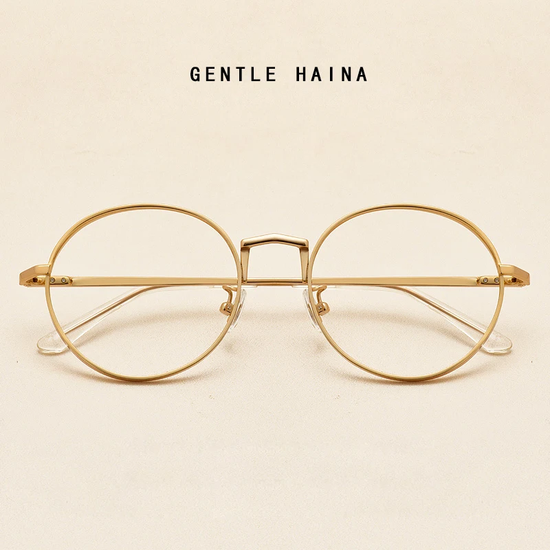 High Quality Titanium Pure IP Plating Material Men and Women Eyeglasses Frame Round Full Rim GM Hand Made Optical Glasses Frame
High Quality Titanium Pure IP Plating Material Men and Women Eyeglasses Frame Round Full Rim GM Hand Made Optical Glasses Frame