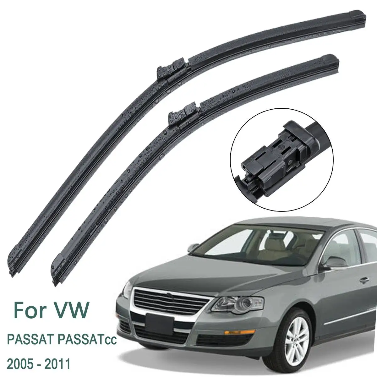 24" + 19" Front Windscreen Wiper Blades For Volkswagen for VW PASSAT PASSATcc 2005-2011
24" + 19" Front Windscreen Wiper Blades For Volkswagen for VW PASSAT PASSATcc 2005-2011