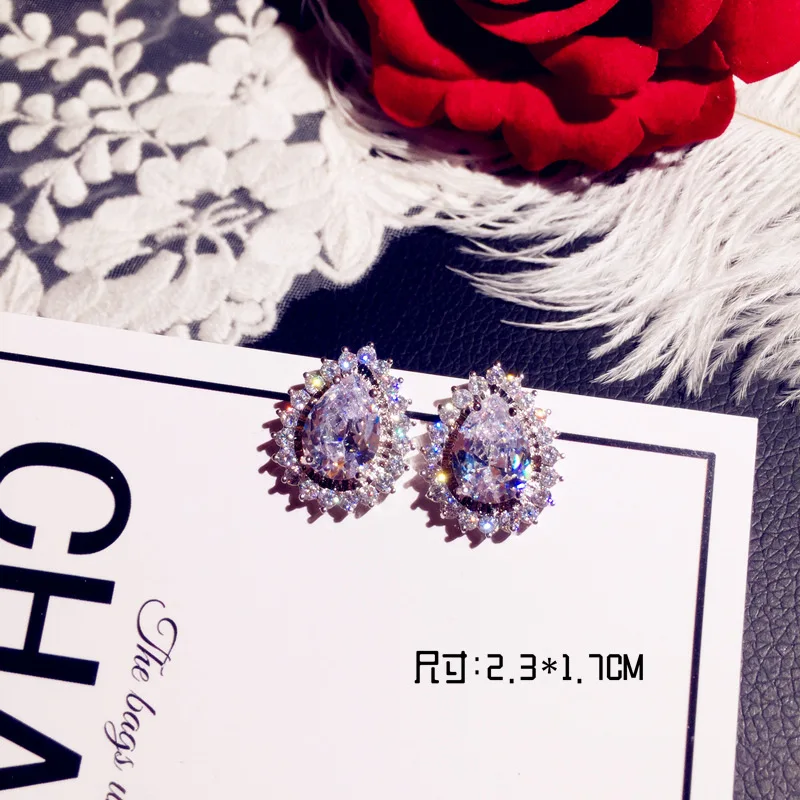 2019 Fashion White Water Drop Oorbellen Cubic Zircon Earings Stud Voor Vrouwen Small Gifts for Women
2019 Fashion White Water Drop Oorbellen Cubic Zircon Earings Stud Voor Vrouwen Small Gifts for Women