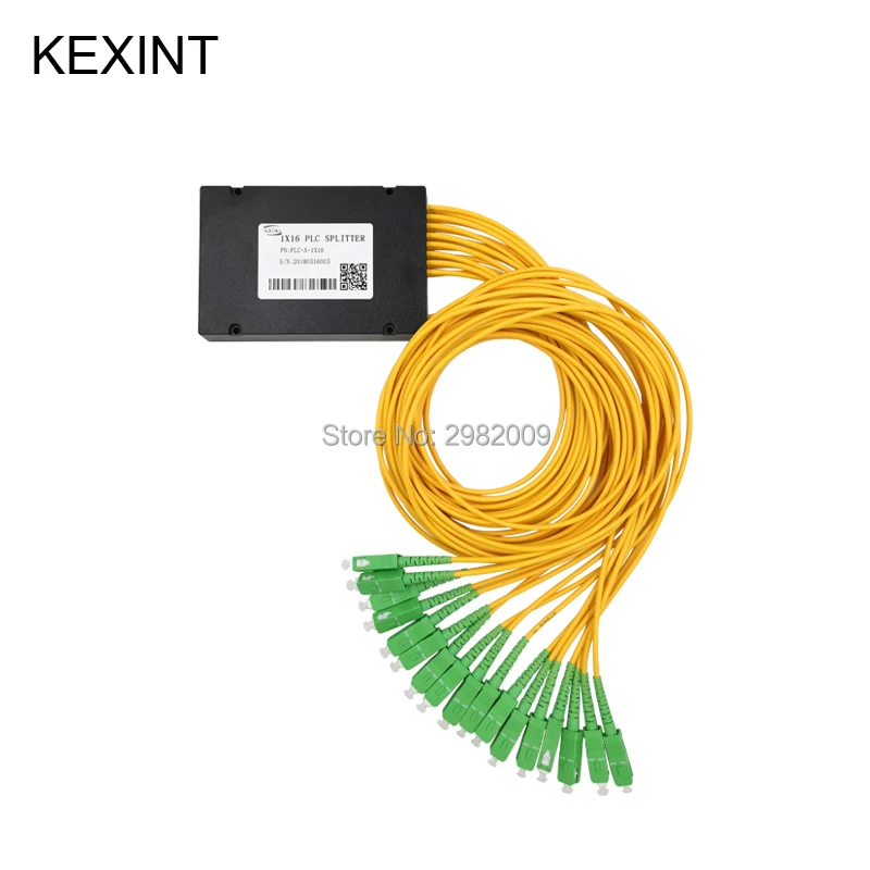 KEXINT Fiber Optic PLC Splitter 1X16 Module 3.0 1m with Connector SC/APC / 10Pieces
KEXINT Fiber Optic PLC Splitter 1X16 Module 3.0 1m with Connector SC/APC / 10Pieces