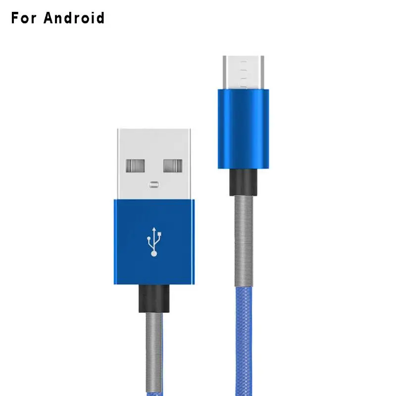Portable Mobile Phone 2A Fast Charge Charging Cable Anti-Break Metal Half Spring Fishing Net Data Cable For Android IPhone
Portable Mobile Phone 2A Fast Charge Charging Cable Anti-Break Metal Half Spring Fishing Net Data Cable For Android IPhone