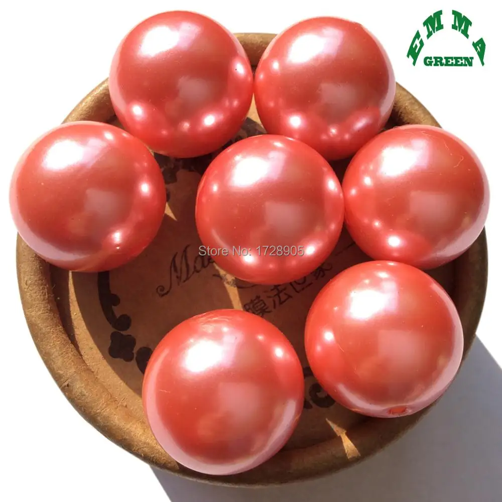 

Bead Pearl Beads Chunky Round Loose Imitation Pearls Bubblegum Beads perles de for le bijou de pe Coral pink A21 6mm to 30mm