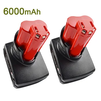 BATTOOL 2pcs 6.0Ah 12V Power Tool Li-ion Battery for Milwaukee M12 C12 WS M12 IR Rechargeable Li-ion Replacement Battery
BATTOOL 2pcs 6.0Ah 12V Power Tool Li-ion Battery for Milwaukee M12 C12 WS M12 IR Rechargeable Li-ion Replacement Battery