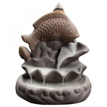 Fish Ceramic Backflow Incense Burner Carp Smoke Waterfall Incense Holder Smell Aromatic Home Office Incense Craft Incense Holder
Fish Ceramic Backflow Incense Burner Carp Smoke Waterfall Incense Holder Smell Aromatic Home Office Incense Craft Incense Holder