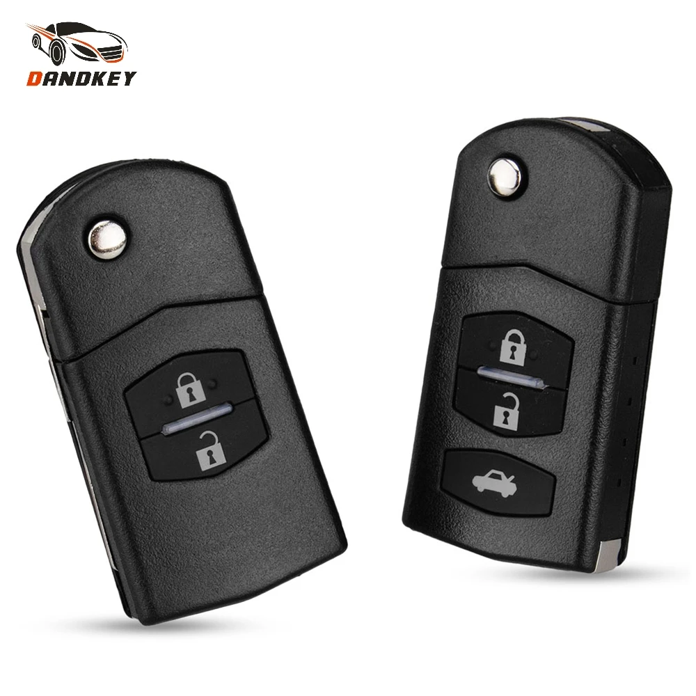 Dandkey Replacement 2/3 Button Remote Key Shell Car Key Case Folding Flip With Uncut Blade For Mazda 3 5 6 M6 RX8 MX5 Fob 
Dandkey Replacement 2/3 Button Remote Key Shell Car Key Case Folding Flip With Uncut Blade For Mazda 3 5 6 M6 RX8 MX5 Fob