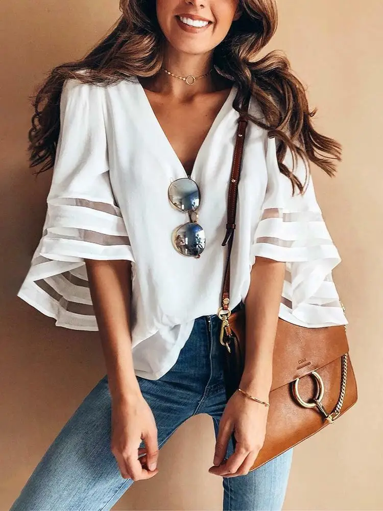 Summer V-Neck Women's Casual Loose Shirts Over Sized Cardigan Chiffon Coat Jacket Blouse 
Summer V-Neck Women's Casual Loose Shirts Over Sized Cardigan Chiffon Coat Jacket Blouse