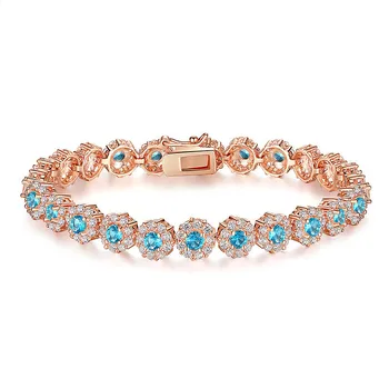 New Hot Sale Blue Crystals Luxury Fashion Rose Gold Color Women Bracelet Party Jewelry Wholesale Jib081 BAMOER
New Hot Sale Blue Crystals Luxury Fashion Rose Gold Color Women Bracelet Party Jewelry Wholesale Jib081 BAMOER