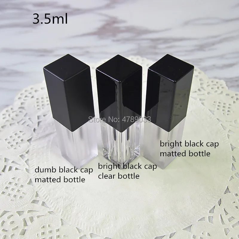 

10/30/50pcs 3.5ml Square Empty Lip Gloss Tube Portable Lip Balm Bottle Container Mini Lipgloss Sample Refillable Bottles