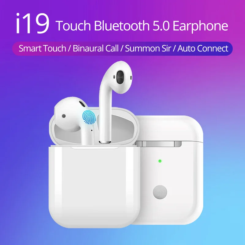 i19 tws touch control bluetooth 5.0 earphones mini wireless earbuds 2019 stereo headset for all smartphone pk i9s i10 i12 i13
i19 tws touch control bluetooth 5.0 earphones mini wireless earbuds 2019 stereo headset for all smartphone pk i9s i10 i12 i13